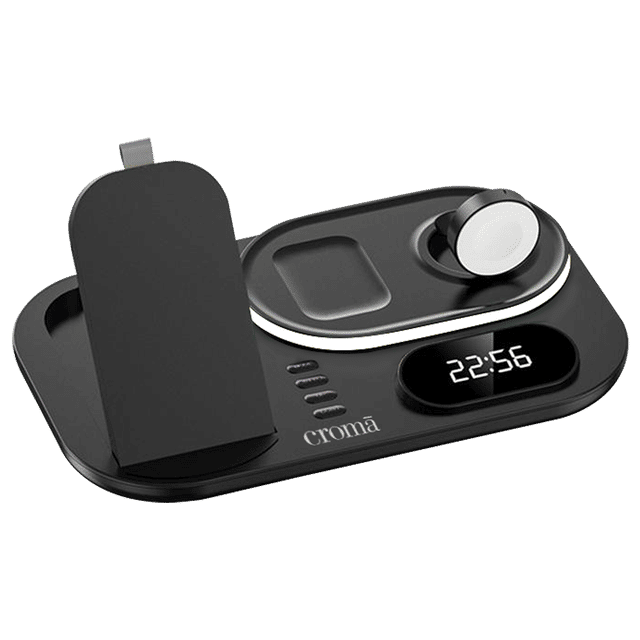 Buy Croma 15W 4in1 Wireless Charger for iPhone 13, 12, SE, 11, X, XS